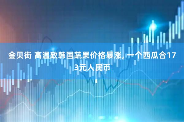 金贝街 高温致韩国蔬果价格暴涨, 一个西瓜合173元人民币